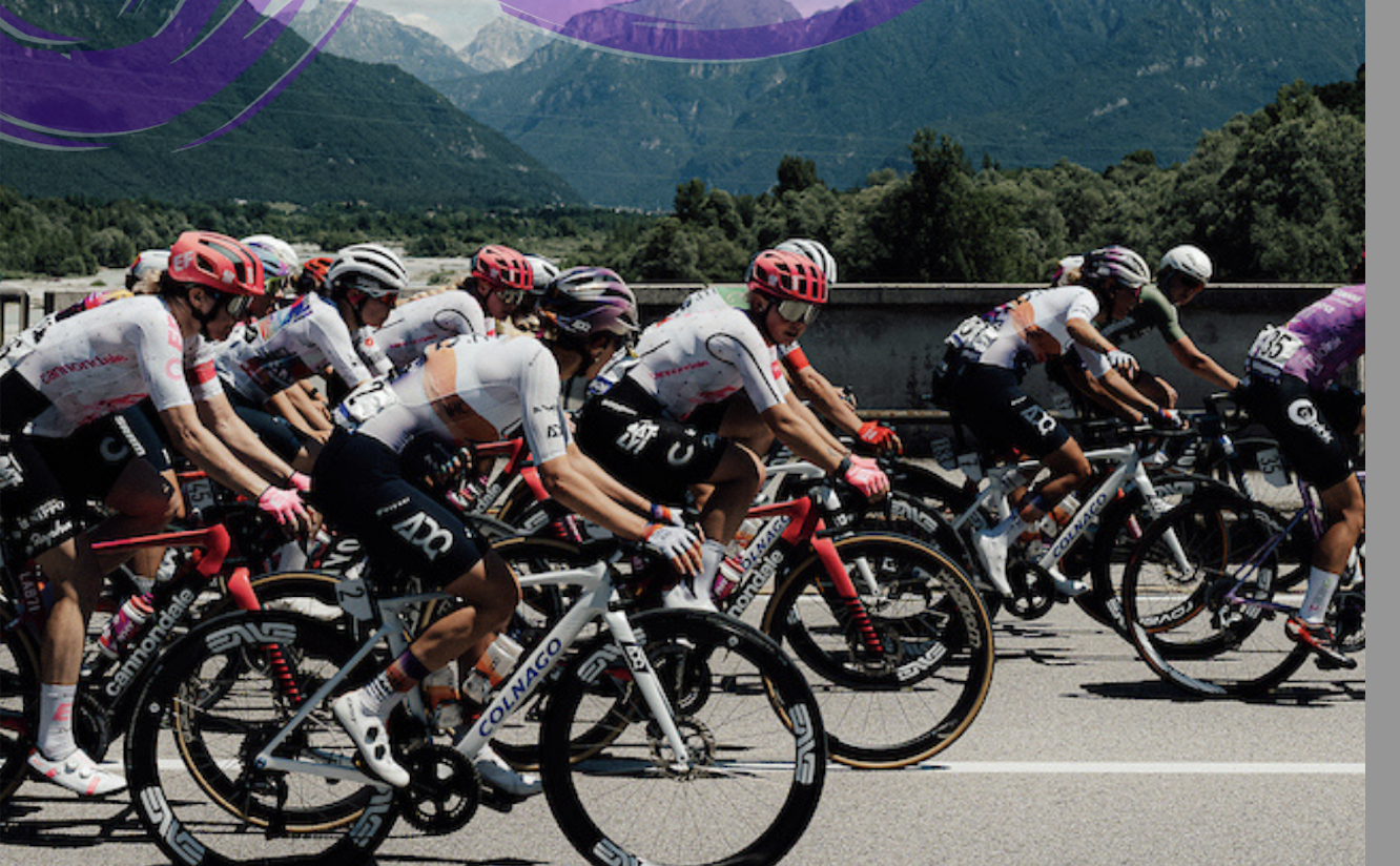 Purple Ribbons for Unity at the Tour de France Femmes avec Zwift